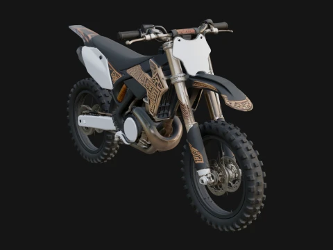 Dirt Bike Motorcycle Model Design 7 - 3D Print Model 3D 프린트 모델