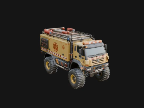 Rescue Truck Model Design 2 - 3D Print Model 3D Print Model