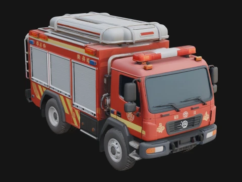 Fire Engine Model Design 14 - 3D Print Model 3D Print Model