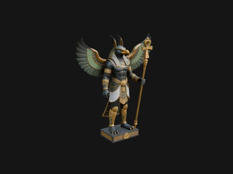 Anubis Egyptian God Statue Design 11 - 3D Print Model 3D printmodel