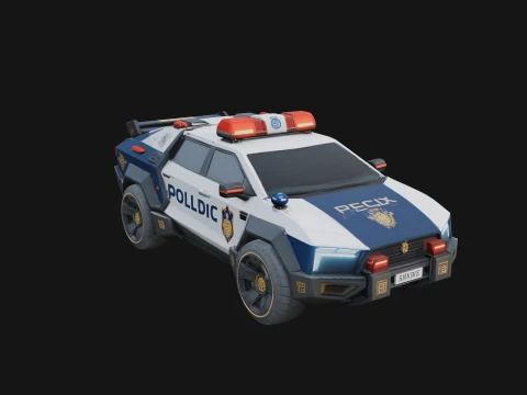 Police Patrol Car Model Design 8 - 3D Print Model 3D Print Model
