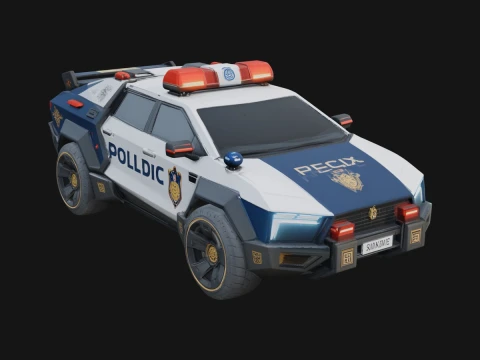 Police Patrol Car Model Design 8 - 3D Print Model 3D Print Model