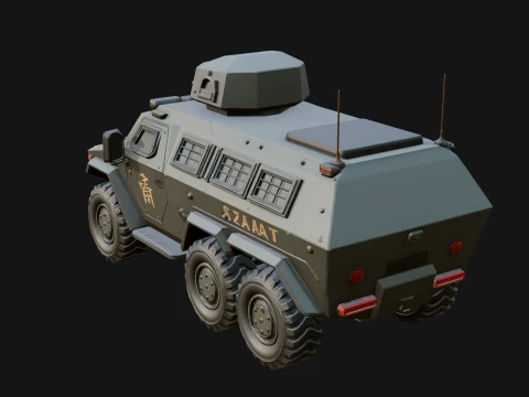 Armored Security Truck Model Design 12 - 3D Print Model 3D Print Model