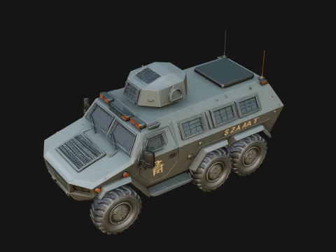 Armored Security Truck Model Design 12 - 3D Print Model 3D Print Model
