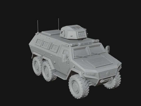 Armored Security Truck Model Design 12 - 3D Print Model 3D Print Model
