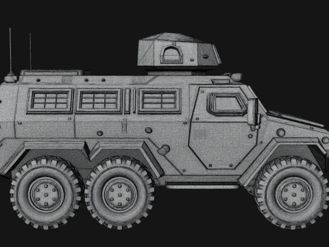 Armored Security Truck Model Design 12 - 3D Print Model 3D Print Model