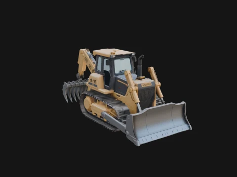 Crawler Bulldozer Model Design 6 - 3D Print Model 3D Print Model