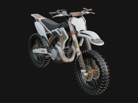 Dirt Bike Motorcycle Model Design 8 - 3D Print Model 3D 프린트 모델