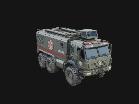 Armored Security Truck Model Design 13 - 3D Print Model 3D Принт Модель