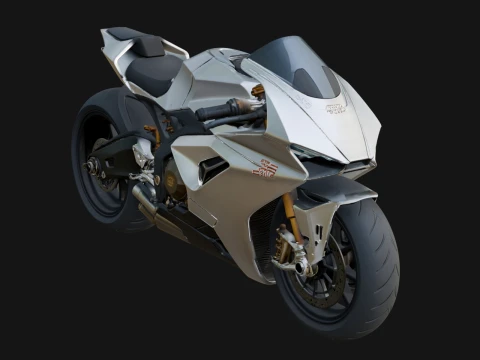 Sport Motorcycle Model Design 7 - 3D Print Model Modelo de impresión 3D