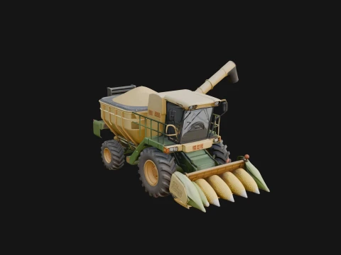 Combine Harvester Model Design 17 - 3D Print Model Modelo de impresión 3D