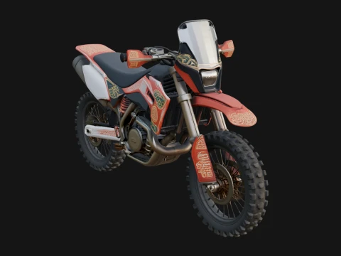Dirt Bike Motorcycle Model Design 9 - 3D Print Model 3D 프린트 모델