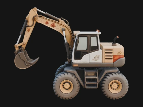 Excavator Model Design 6 - 3D Print Model 3D Print Model