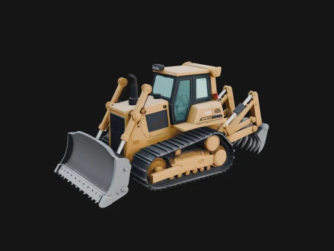 Crawler Bulldozer Model Design 8 - 3D Print Model 3D Print Model