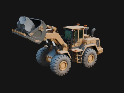 Wheel Loader Model Design 7 - 3D Print Model Modelo de Impressão 3D
