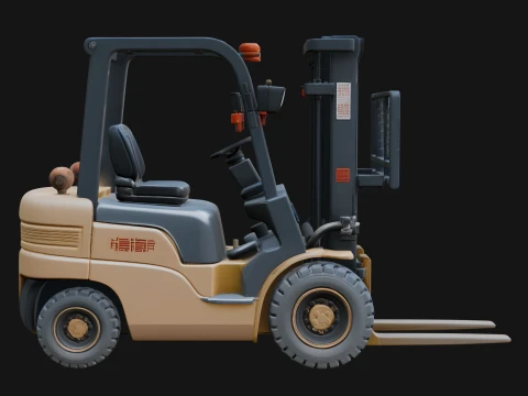 Forklift Truck Model Design 5 - 3D Print Model 3D Print Model