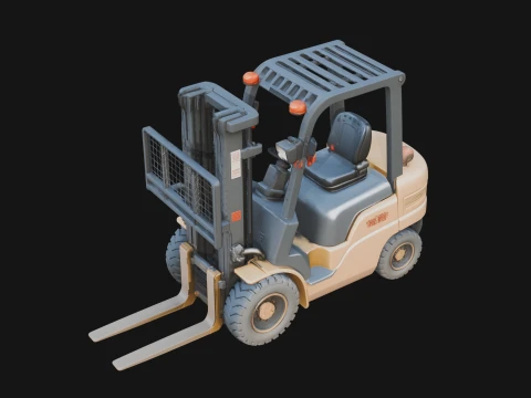 Forklift Truck Model Design 5 - 3D Print Model 3D Print Model