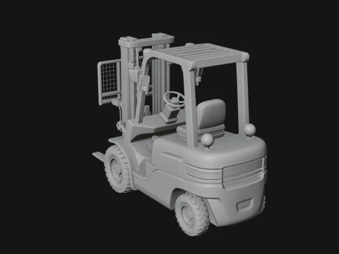 Forklift Truck Model Design 5 - 3D Print Model 3D Print Model