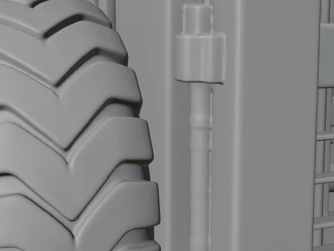 Forklift Truck Model Design 5 - 3D Print Model 3D Print Model