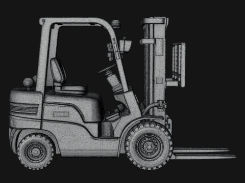 Forklift Truck Model Design 5 - 3D Print Model 3D Print Model