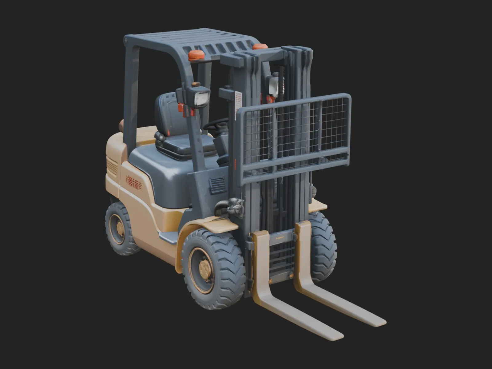 Forklift Truck Model Design 5 - 3D Print Model 3D Print Model .c4d .max .obj .3ds .fbx .stl .blend 