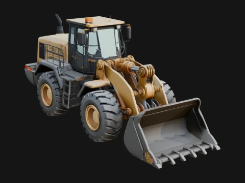 Wheel Loader Model Design 8 - 3D Print Model 3D Druckmodell