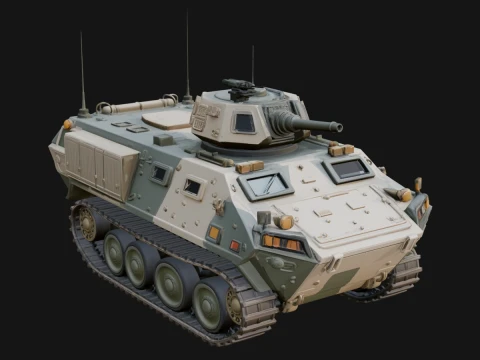Tracked Armored Vehicle Model Design 19 - 3D Print Model 3D Druckmodell