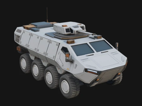 Wheeled Armored Carrier Model Design 9 - 3D Print Model 3D printmodel