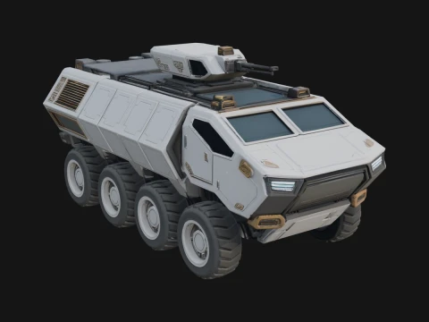 Wheeled Armored Carrier Model Design 10 - 3D Print Model 3Dプリントモデル