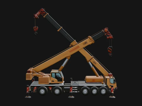 Mobile Crane Truck Model Design 3 - 3D Print Model 3D Print Model