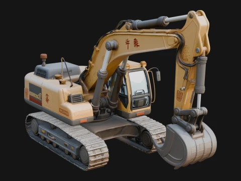 Excavator Model Design 7 - 3D Print Model 3D Print Model