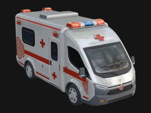 Ambulance Van Model Design 5 - 3D Print Model 3Dプリントモデル