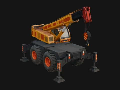 Mobile Crane Truck Model Design 4 - 3D Print Model 3D Print Model