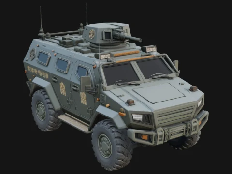 Armored Security Truck Model Design 17 - 3D Print Model 3D Druckmodell