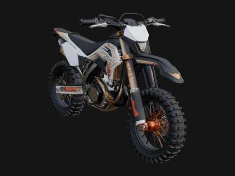 Dirt Bike Motorcycle Model Design 11 - 3D Print Model 3D 프린트 모델