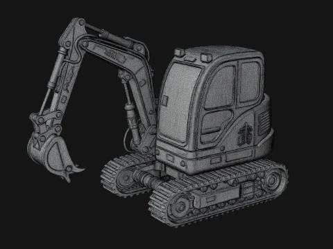 Excavator Model Design 9 - 3D Print Model 3D Print Model
