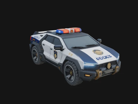 Police Patrol Car Model Design 11 - 3D Print Model 3D Print Model
