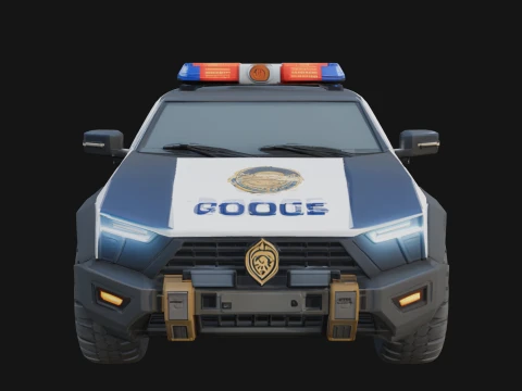 Police Patrol Car Model Design 11 - 3D Print Model 3D Print Model