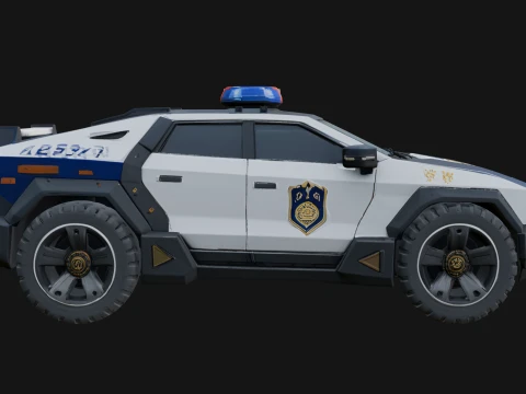 Police Patrol Car Model Design 11 - 3D Print Model 3D Print Model