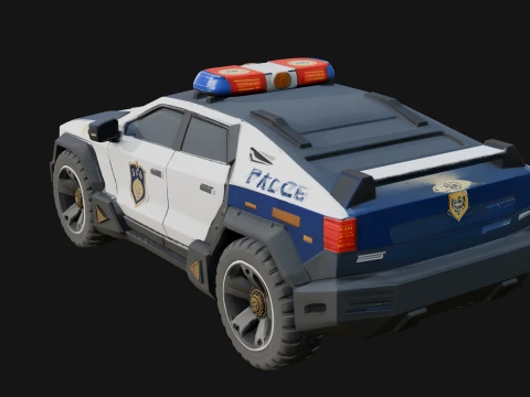 Police Patrol Car Model Design 11 - 3D Print Model 3D Print Model