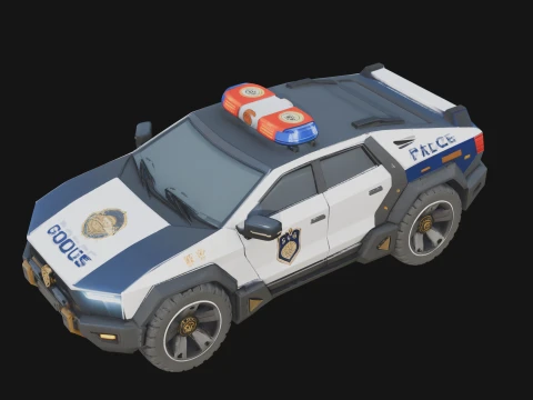 Police Patrol Car Model Design 11 - 3D Print Model 3D Print Model