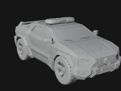 Police Patrol Car Model Design 11 - 3D Print Model 3D Print Model