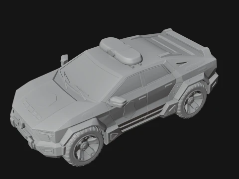 Police Patrol Car Model Design 11 - 3D Print Model 3D Print Model
