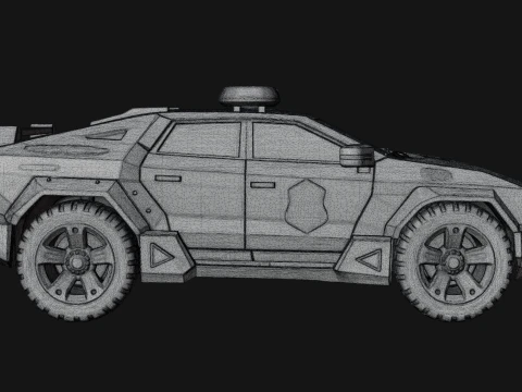 Police Patrol Car Model Design 11 - 3D Print Model 3D Print Model