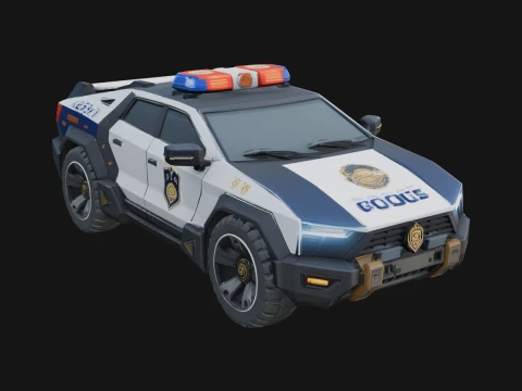 Police Patrol Car Model Design 11 - 3D Print Model 3D Print Model