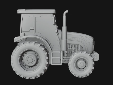 Farm Tractor Model Design 12 - 3D Print Model 3D Print Model