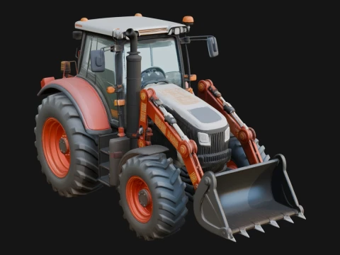 Backhoe Loader Model Design 6 - 3D Print Model 3D Print Model