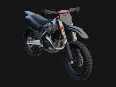 Dirt Bike Motorcycle Model Design 12 - 3D Print Model 3D 프린트 모델