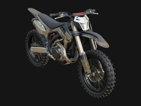 Dirt Bike Motorcycle Model Design 13 - 3D Print Model 3D 프린트 모델
