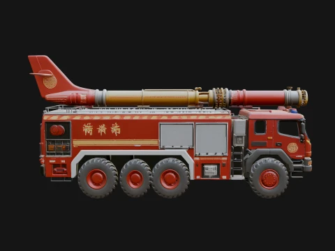 Fire Engine Model Design 20 - 3D Print Model 3D Print Model